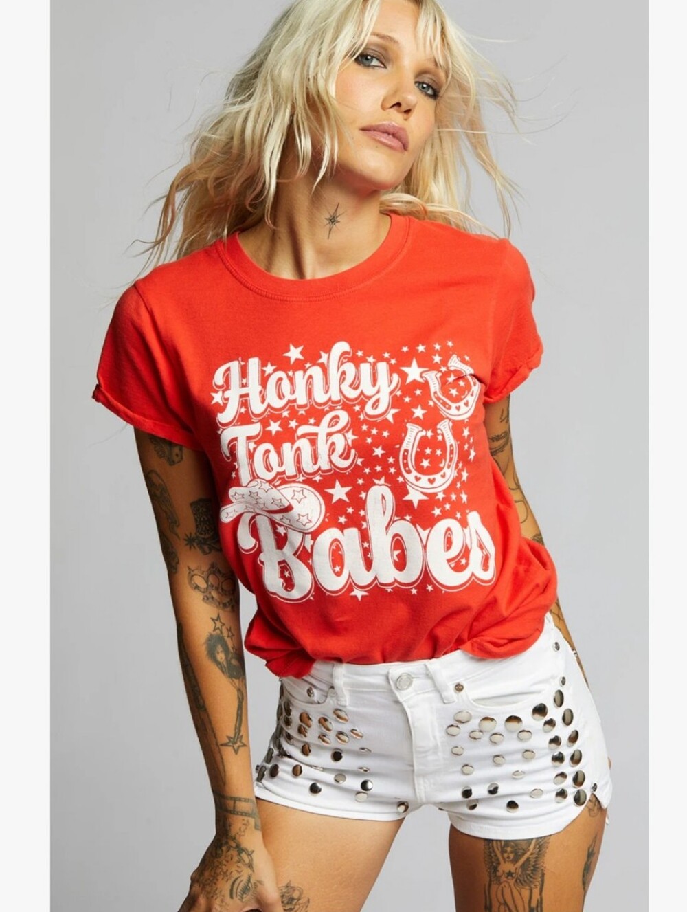 #50 Recycled Karma Red "Hanky Tonk Babes" Graphic Tee